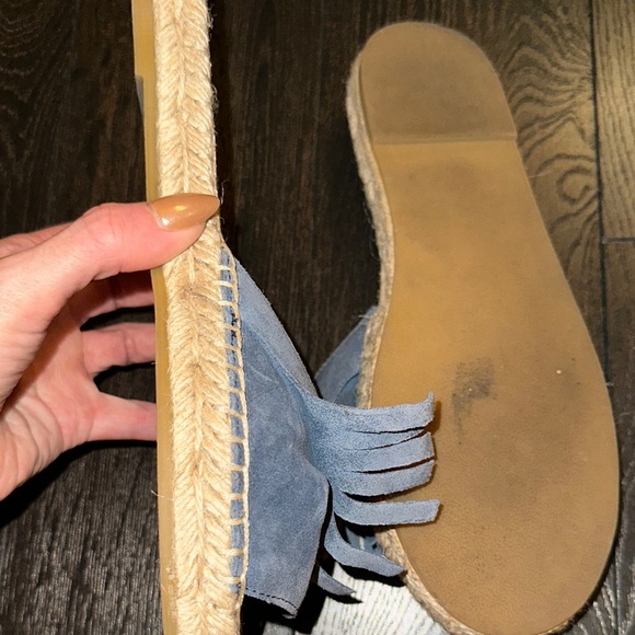 Karl Lagerfeld Blue Suede Women's espadrille Sandals - Picture 4 of 10